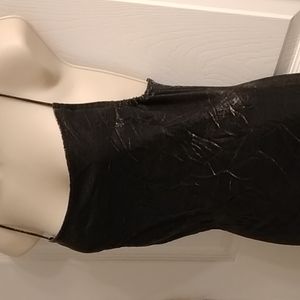 Le Chateau, Metallic Overlay, Side-Slit Formal Dress